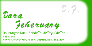 dora fehervary business card